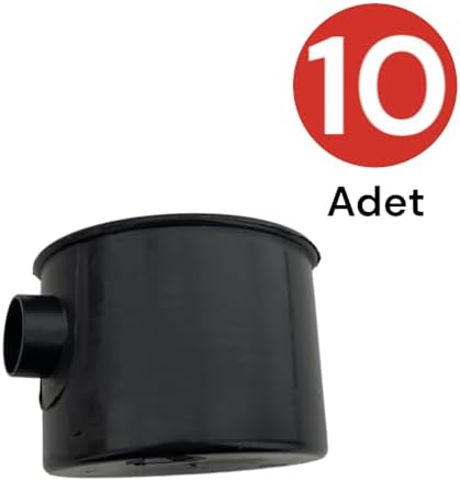 Tek-İş Norm Kasa Plastik Buat Kutusu | Siyah Renk | 10 Adet | Duvar İçi Elektrik Tesisat Kutusu - Görsel 2