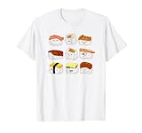 carino cartoon sushi yummy giapponese kawaii food | sushi lovers maglietta