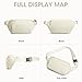 Kattee Fanny Packs for Women, Leather Crossbody Bags for Women Trendy, Small Belt Bag,Fashion Waist Packs with RFID Blocking, Beige