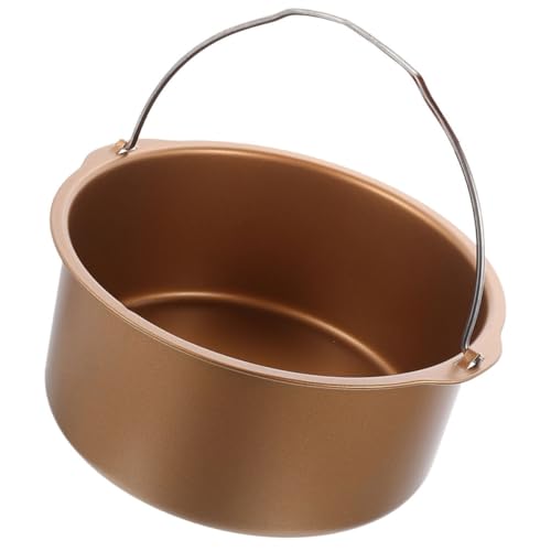 Abaodam Molde para Hornear Pasteles Dorado para Freidora de Aire, Material de Acero al Carbono Recubrimiento Antiadherente Adecuado para Repostería en Casa