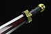 Handmade Real Full Tang Chinese Ruyi Taichi Sword Pattern Steel with Ebony Blackwood Sheath