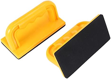 RUANI Wood Cutting Push Up Stick Block 2-Pack Set  Angle Handle Pad Holder Blocks for Cutting On Jointer, Table, Orange