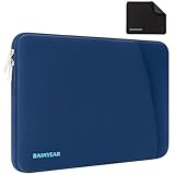 RAINYEAR Laptop Sleeve Case 15.6 Inch, Protective Portable Case with Front Pocket, Briefcase Handbag Computer Carrying Bag Laptop Bag Compatible for HP, Dell, Asus, Lenovo, Notebook, Navy Blue -  RAINYEAR make life easier