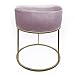 PrimoLiving - Taburete de terciopelo con estructura de metal dorado, color rosa
