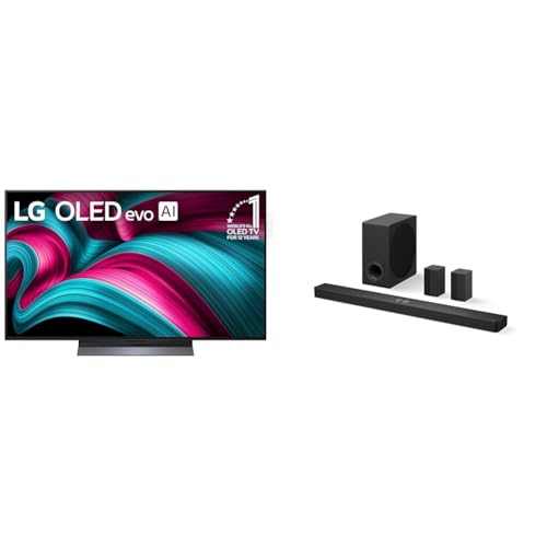 Image of LG 48 inch OLED evo C5 4K Smart TV Bundle with S90TR 7.1.3-Channel OLED evo TV Matching Home Theater Soundbar with Rear Surround Speakers and Wireless Subwoofer, Wow Orchestra, Dolby Atmos