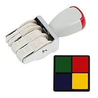 Datumstempel Klein für Eier, Stempel Datum mit Silikonkopf, Einstellbarer Stempel Datum für frische Eier, Eierstempel mit 4-farbigem Stempelkissen, wiederverwendbar für Hof und Datumskontrolle