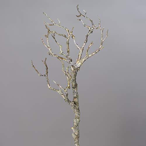 mucplants Künstlicher AST Dunkelbraun 40cm naturgetreuer Dekoast Dekozweig AST Zweig Kunstast aus Kunststoff