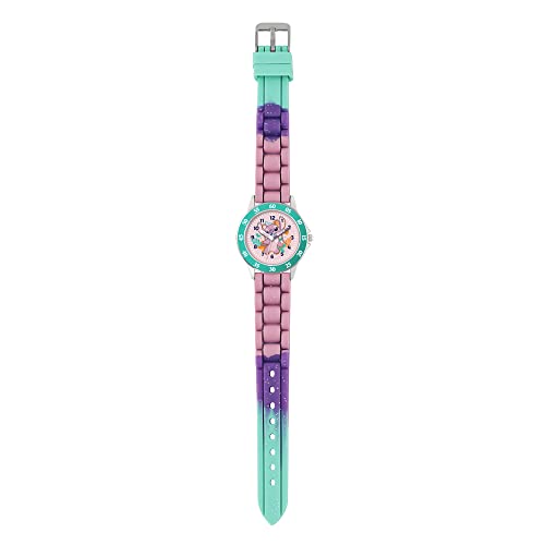 Disney Lilo & Stitch Kids Time Teacher Watch with Purple Silicone Strap,LAS9014