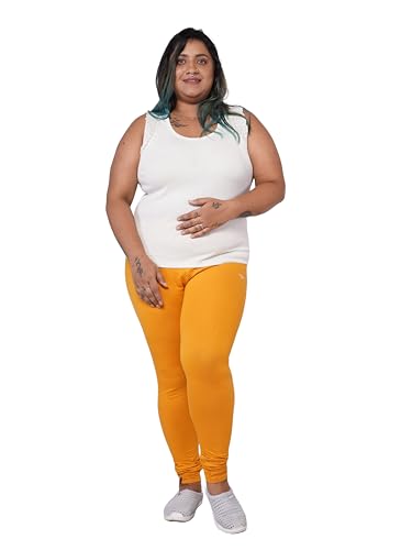 Image of Le-Soft Ladies Cotton Legging | Buttery Soft Stretchy Fit | Churidar Length | Leggings for Women and Girls | Small - 3XL Plus