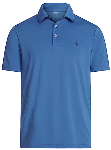 POLO RALPH LAUREN Mens Performance Polo Shirts (X-Large, RetreatBlue)