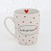 Produktbild CasaJame Keramik Henkelbecher Seelentröster weiß mit roten Herzen 350ml 12x11x8,5cm