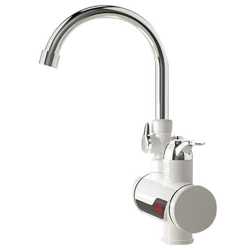 Jnchdghwa Grifo Mezclador de 3000 W con Calentamiento Instantáneo, Grifo de 360 Grados para Cocina y Baño, Enchufe Europeo EU Plug
