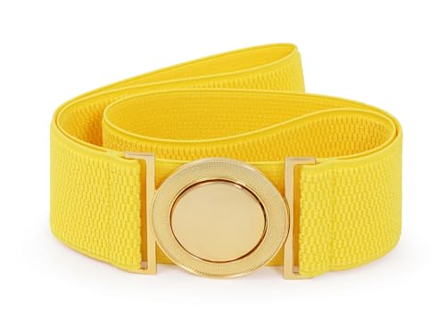HidmFaw Superhero Cosplay Elastic Belt Unisex Adjustable Belt Muilticolor (Yellow)