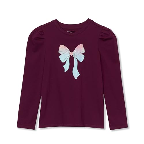 Lands' End Girls Long Sleeve Graphic Tee with Puff Shoulder - Main Image