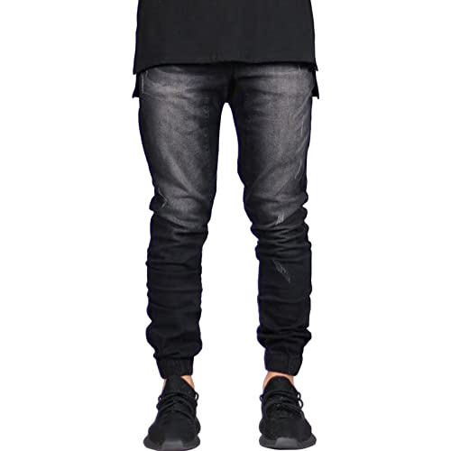 Pantalon de jogging skinny en jean pour weekends et sorties urbaines