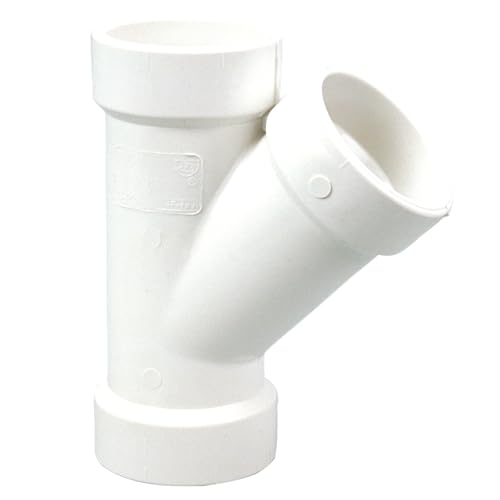 NIBCO Fig No U4810, 1-1/2 in. PVC DWV 45 Degree Wye Hub x Hub, Solvent Weld