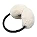ZLYC Womens Girls Winter Fashion Adjustable Faux Fur EarMuffs Ear Warmers (Furry White)