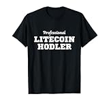 English crypto slogan design with sharp vintage-style lettering for Litecoin supporters, altcoin holders, mining enthusiasts, and blockchain community members. Great for long term coin accumulation, market watcher humor, and investor culture.