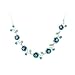 Glamorousky Elegant Rose Necklace with Blue Austrian Element Crystals (1025)