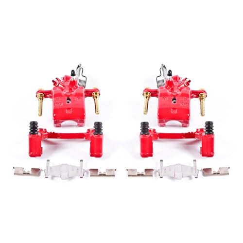 Image of PowerStop Rear Red Powder Coated Brake Caliper Pair for Infiniti I30 1996-01 | Nissan Maxima 1994-01 - High-Temp Brake Caliper Upgrade, S2000