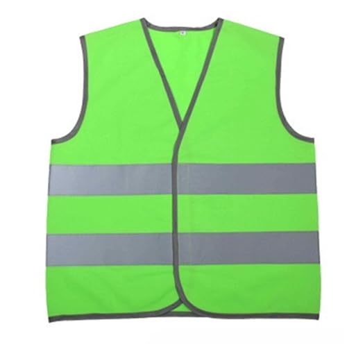HWJFDC Chaleco Reflectante Chaleco Reflectante de Seguridad for niños, Chaleco Transpirable de Entrenamiento for niños, Tiras Reflectantes de Alta Visibilidad (Fluorescent Green)