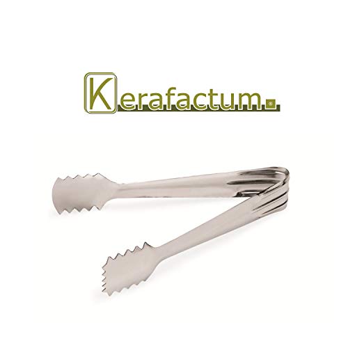 Kerafactum Serveertang, ijsblokjestang van roestvrij staal met grote punten, suikertang, ijstang voor bonbons en… - Image 3