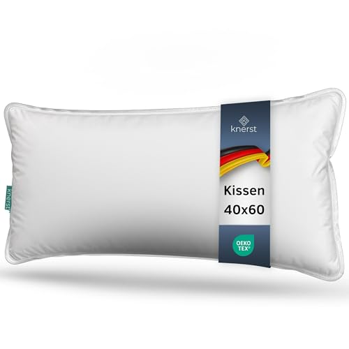 KNERST® Kissen 40x60 cm Made in Germany - Kopfkissen 40 x 60 gegen Nackenschmerzen & Verspannungen - Bettkissen für gesunden & erholsamen Schlaf - Öko-Tex - Pillow - Polster - Schlafkissen