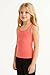 Kurve Premium Girls Seamless Supersoft Wide Strap Comfortable Racerback Tank Top for Kids, Dance Class, Yoga Class, Gymnastic Class, (Made with Love in The USA), Neon Coral, Age 4-7