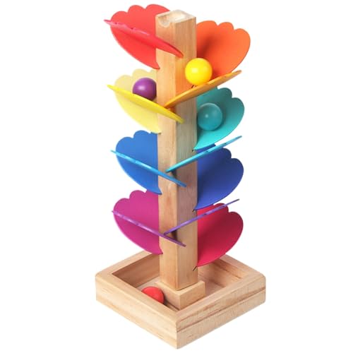 Juguete Musical Con Bola De Caída - Kit De Árbol Musical arc0íris | Juguete De Canicas Con Sonido De Árbol | Juego De Pista De Canicas | Juego De Cognición De Colores De 15 Colores Para Niños, Niñas Y