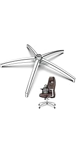 Office Chair Base Replacement PartsWith 5 Casters With Brakes 3300 Lbs Heavy Alloy Office Chair Base Replacement Office Chair Reinforced Metal Legs P 41063602