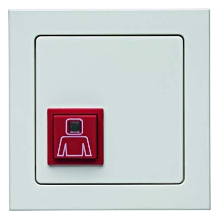 Bouton d'appel avec cadre Q.3 Berker 52066099 blanc polaire pour installation murale