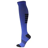 mkiuhnj protezione per le calze gamba elastica stampa esterna persone calze sportive tutto senza gomma, blu, m