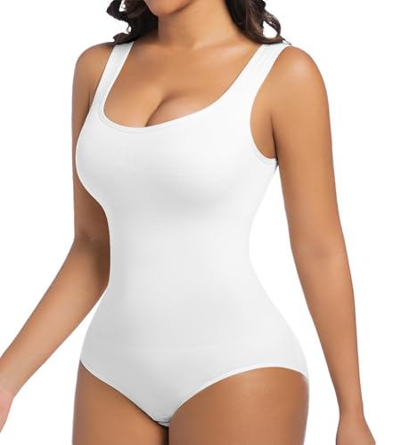 Shapewear Bodysuits Tummy Control Body Shaper Seamless Waist Trainer for Women Scoop Neck Going out Tops