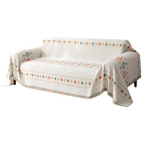 Boho Sofa Cover | 118x71 Inch Reversible Loveseat Throw | Protective Couch Slipcover For Living Room And Bedroom | Decorative Furniture Protector For Home Office Hotel And Studio | Boho Decor