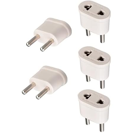 Adaptateur Voyage US Vers Europe – Prise Secteur, Blanc, Compact