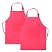 SINLAND Kids Apron with Pocket 2 Pack Adjustable Children Chef Apron for Cooking Baking Painting (M: 6-12 Years)