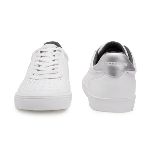 Image of Red Tape Men's Sneakers Off White Pu Round Toe Lace-Up Responsive Sole