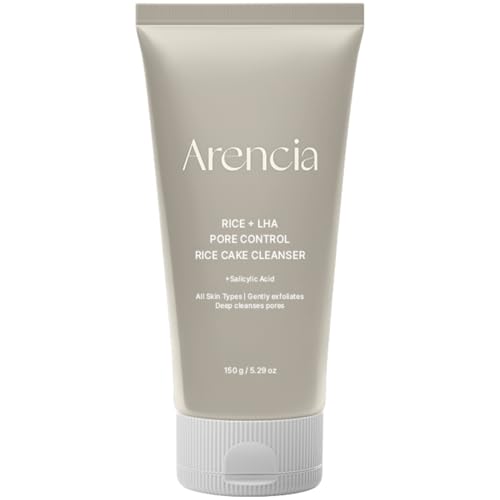 Image of ARENCIA Rice + LHA Pore Control Rice Cake Cleanser with Salicylic Acid - Deep Cleansing, Gentel Exfoliation, All skin types, 5.29 oz