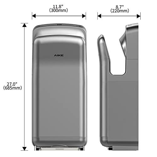 Aike Hepa Filtered Vertical Hand Dryer Premium, 110-130V Silver Model Ak2005H #TOP6