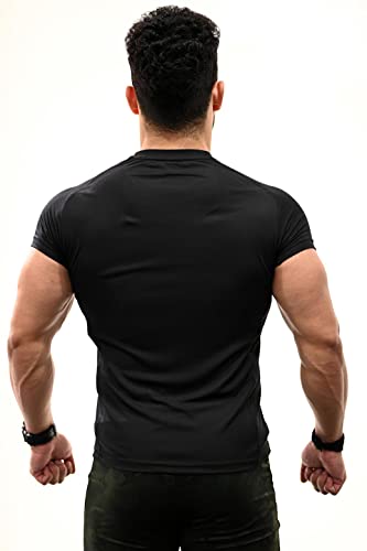Image of FUAARK Men's Round Neck Slim fit Gym & Active wear Sports T-Shirt for Workout & Casual Wear
