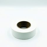 Mr. Shrinkwrap Shrink Film Tape, Clear Polyethylene with Synthetic Rubber Clear Adhesive Backing, Roll of 2” Wide x 180’ Length, White