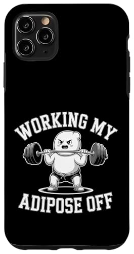 Working My Adipose Off フィットネスダイエットジムの重量 - スマホケース iPhone 11 Pro Max 用