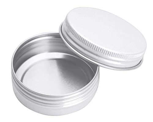 1 oz/30ml White Aluminum Tin Jar with Screw Lid Metal Round Tins Aluminum Tin Cans Containers Metal Steel Tin Cosmetic Sample Containers for Lip Balm DIY Salves Candles Candies Crafts,18 Pack - Thumbnail 3