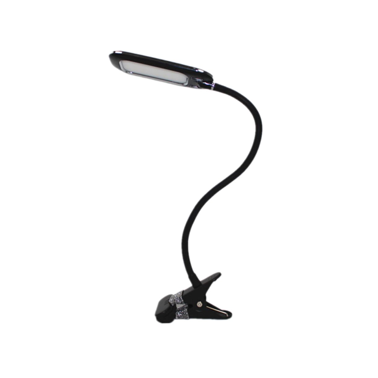 Lámpara de Lectura LED con Clip USB Flexible Brillo Luz Portátil para Escritorio Dormitorio Viaje Negra