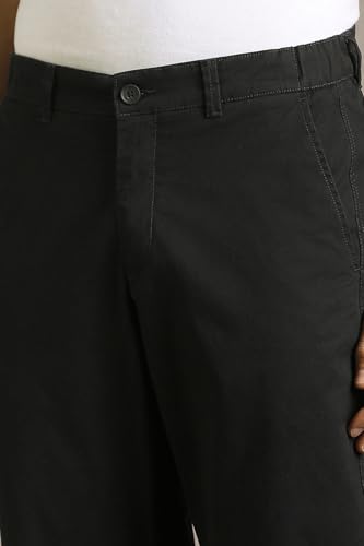 Image of Louis Philippe Men's Slim Fit Slant Pocket Made of Stretch Fabric Solid Casual Trouser
