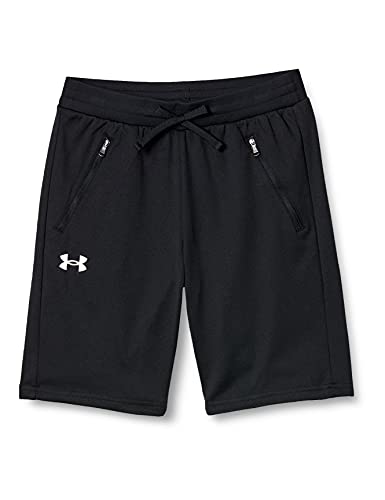 Under Armour Boys UA Pennant Shorts (as1, Alpha, s, Regular, Black/White-001)