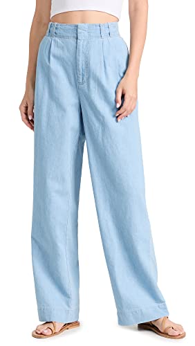 Z SUPPLY Women's Farah Chambray Trousers, Light Chambray, Blue, L