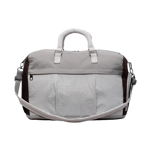 Sac de sport extensible en tissu Oxford léger avec grand compartiment à chaussures gris