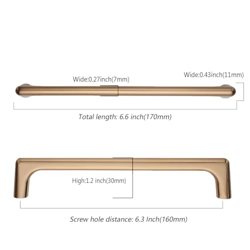 Image of 9BUILD 10 Pack Champagne Bronze Cabinet Pulls, 6.25 Inch Cabinet Hardware offers Kitchen Handles and Drawer Handles for Cabinets and Cupboards