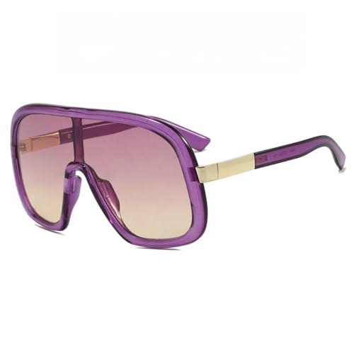 Verres ovales noirs et oranges lunettes tendance UV400 luxe